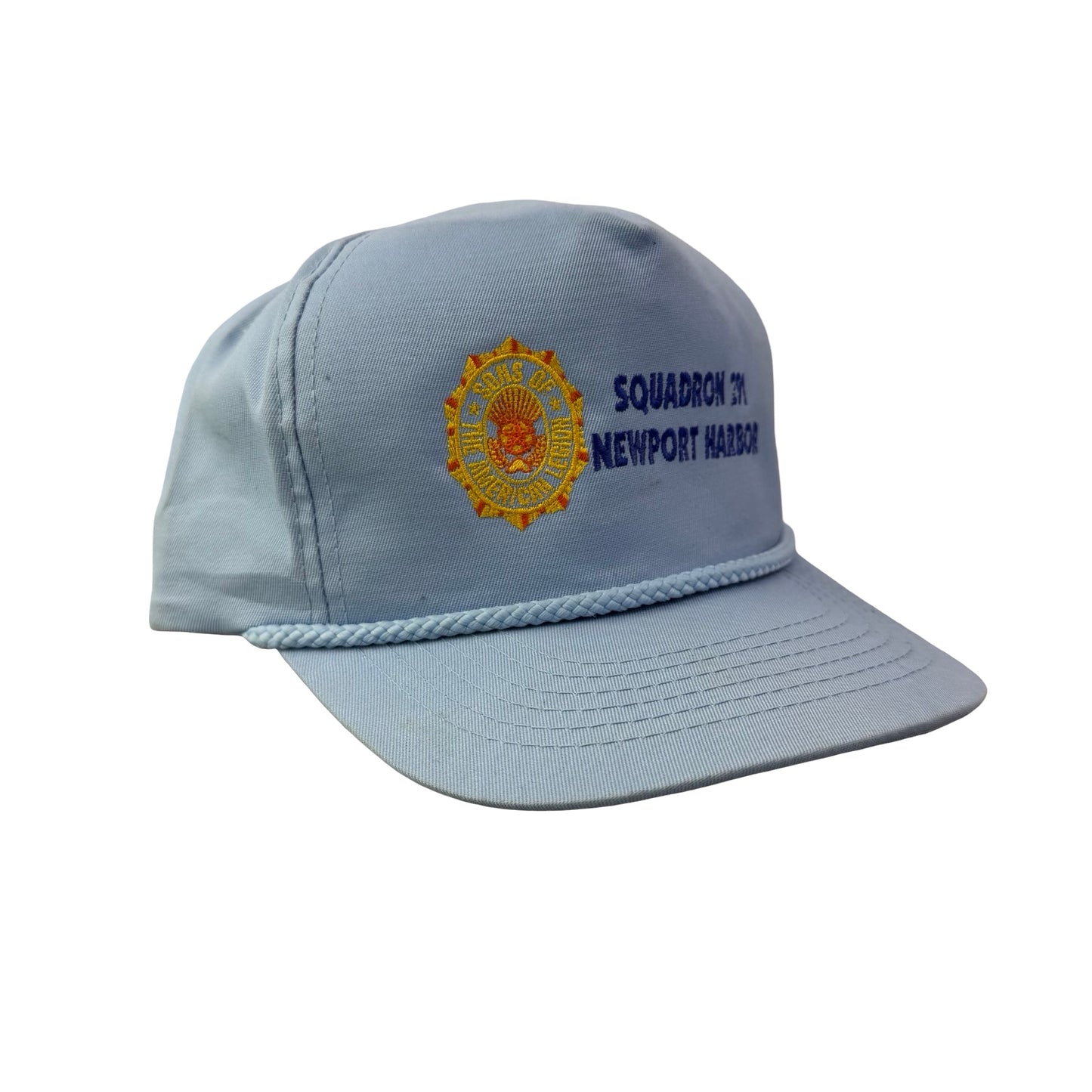 Vintage Squadron 291 Newport Harbor Rope Cord Hat