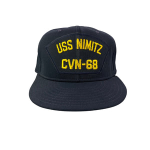 Vintage 80s 90s USS Nimitz CVN-68 Naval Ship - AJD x Military Navy Hat