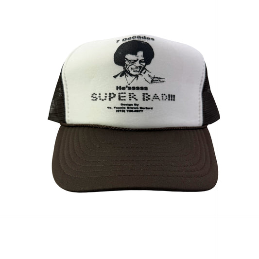 Vintage 2000s Y2K James Brown Trucker Hat - Brown