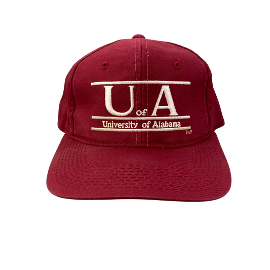 Vintage 90s Alabama Crimson Tide College Bar Line Hat