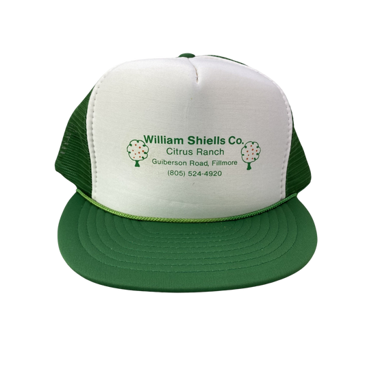 Vintage Agricultural AG Farm Trucker Hat - William Shiells Company / Citrus Ranch / Fillmore, California