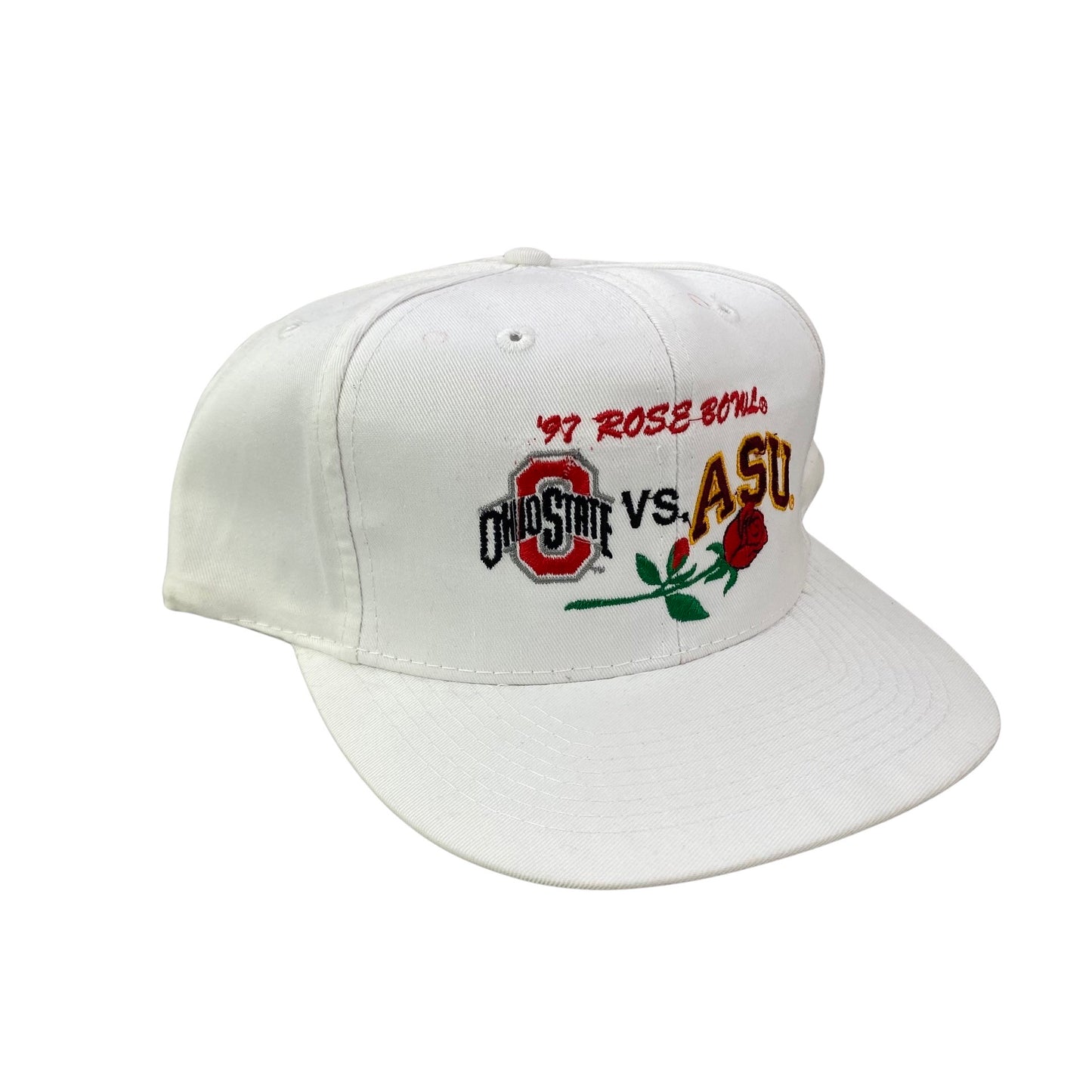 Vintage 90s Ohio St Buckeyes (OSU) vs Arizona St Sun Devils (ASU) Rose Bowl College Football Hat