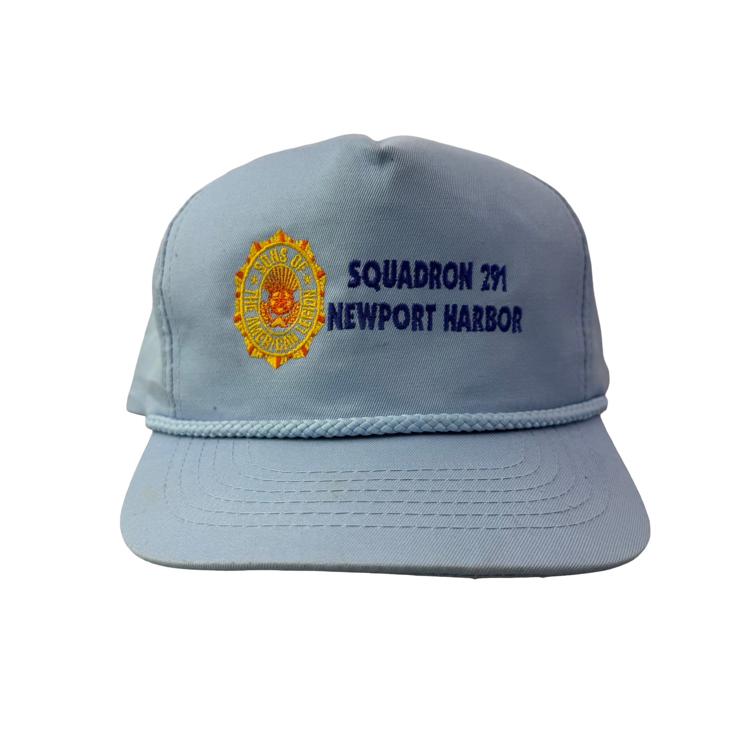 Vintage Squadron 291 Newport Harbor Rope Cord Hat