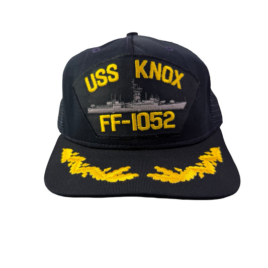 Vintage USS Knox FF-1052 Navy Naval Military Veteran Trucker Hat