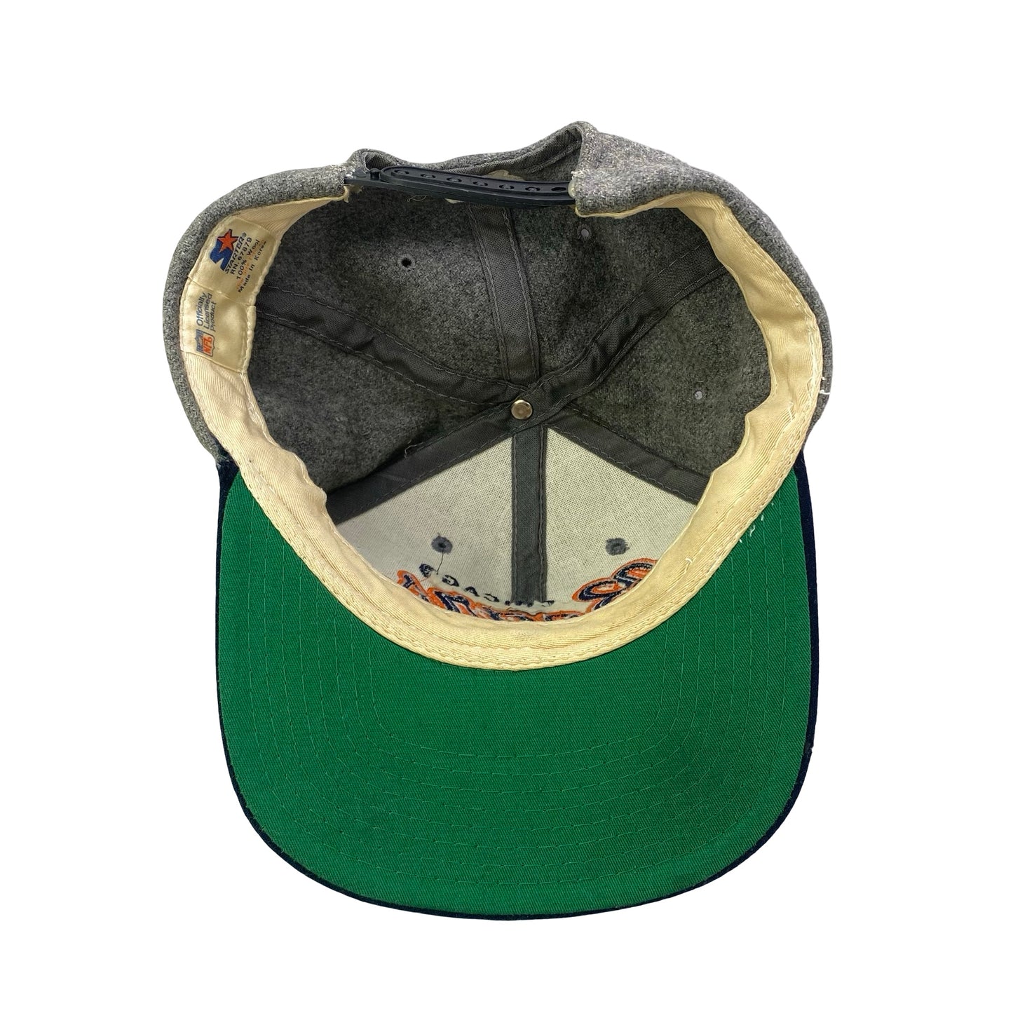 Vintage 90s Chicago Bears Sports Specialties Gray Wool Script Hat