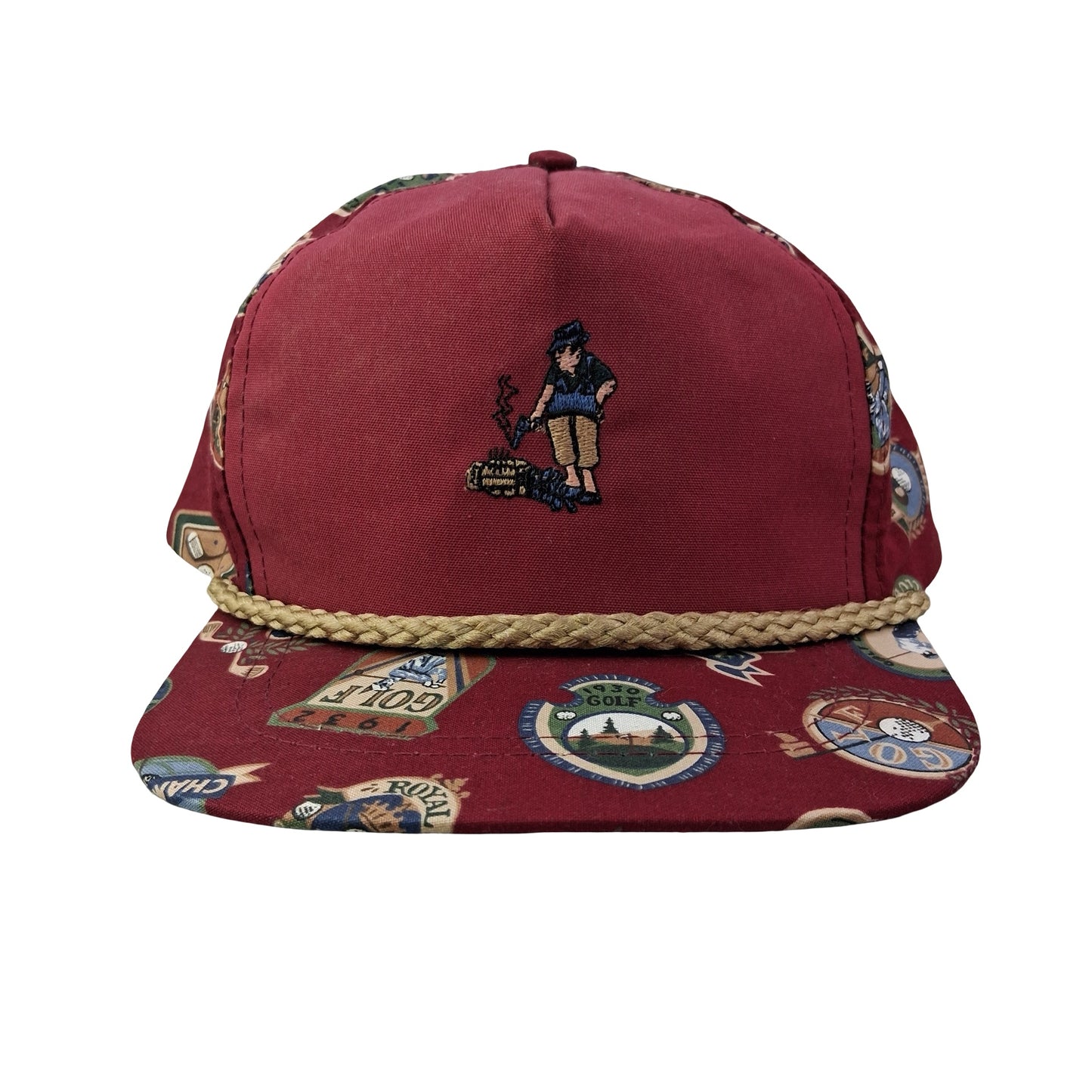 Vintage 70s 80s Golf Golfing Funny Cord Rope LaMode Hat