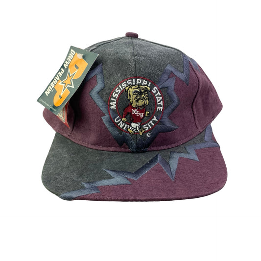 Vintage 90s Mississippi State Bulldogs Drew Pearson Hat - C