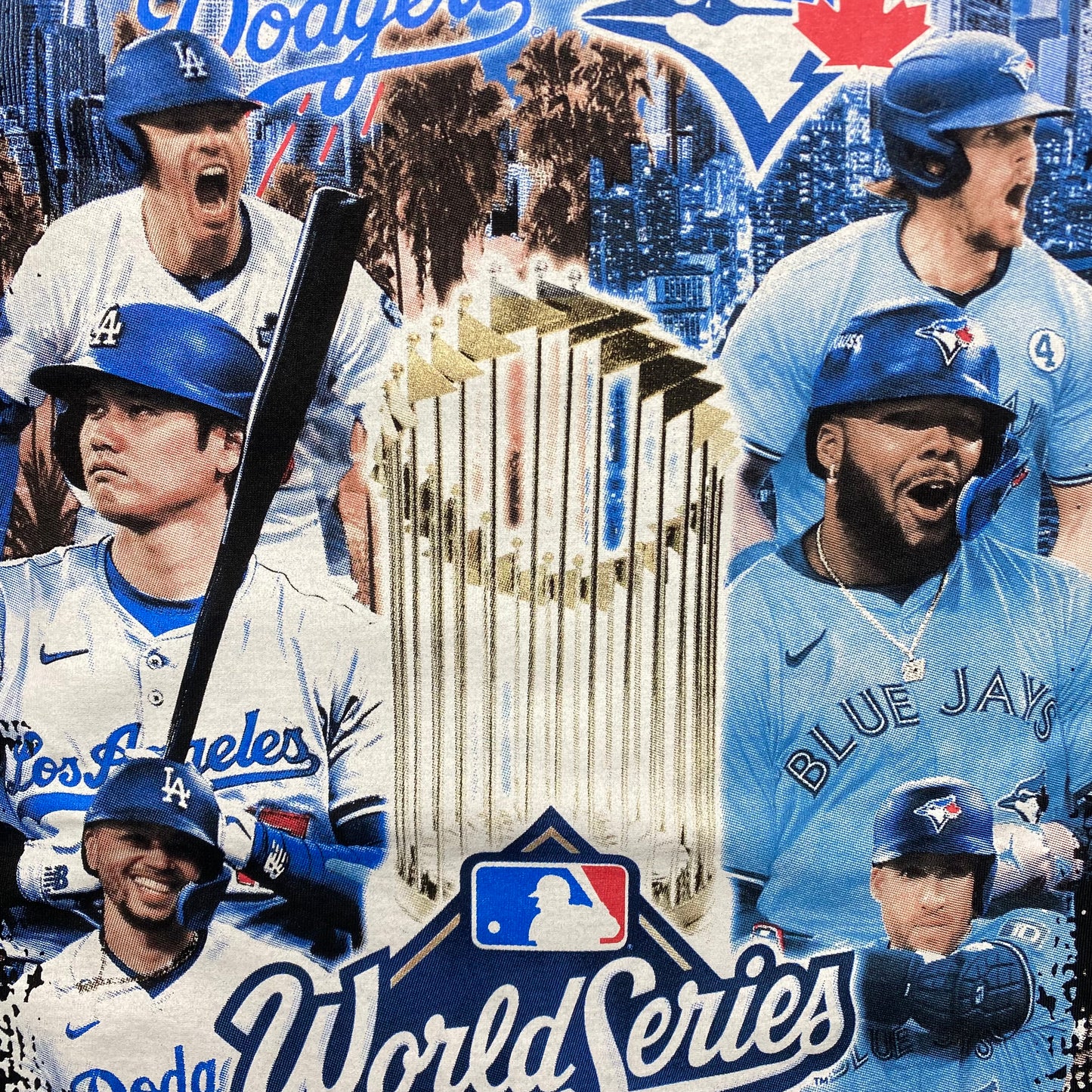 2025 World Series x LA Los Angeles Dodgers vs Toronto Blue Jays baseball shirt - XL