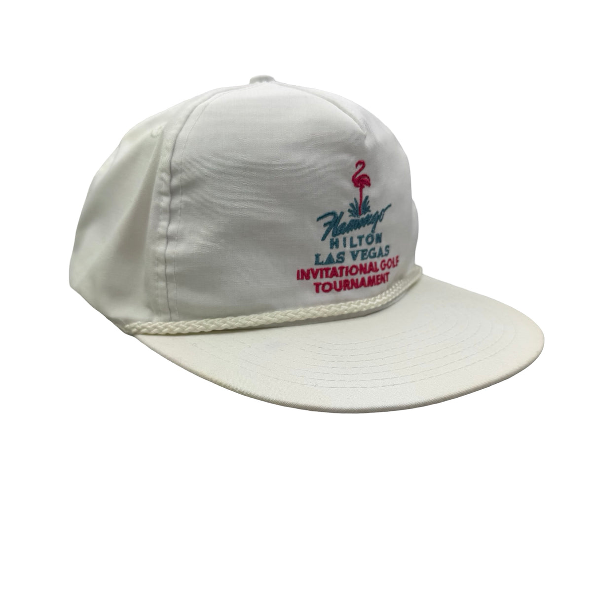 Vintage 90s Flamingo Hilton Las Vegas Golf Tournament Rope Cord Hat