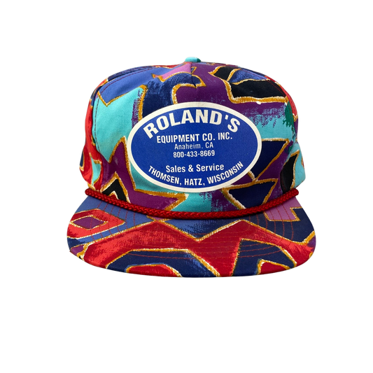 Vintage 90s Cord Rope Floral Hat - Roland’s Equipment Company - Anaheim, California