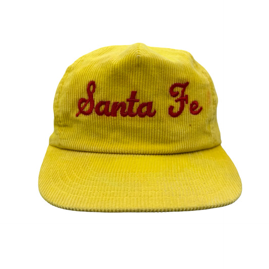 Vintage 90s Santa Fe Yellow Corduroy Hat