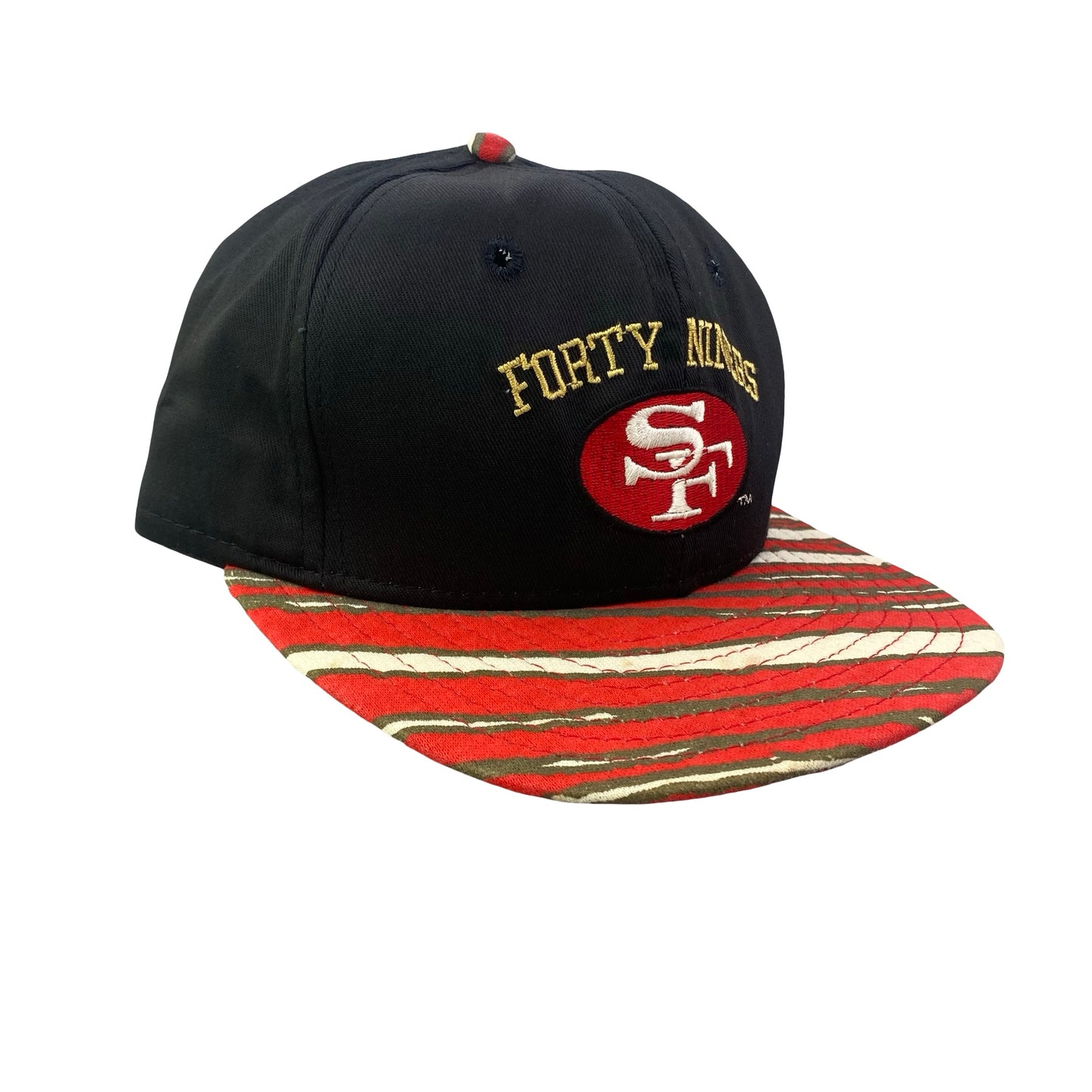 Vintage San Francisco 49ers Zubaz Zebra Stripes Hat