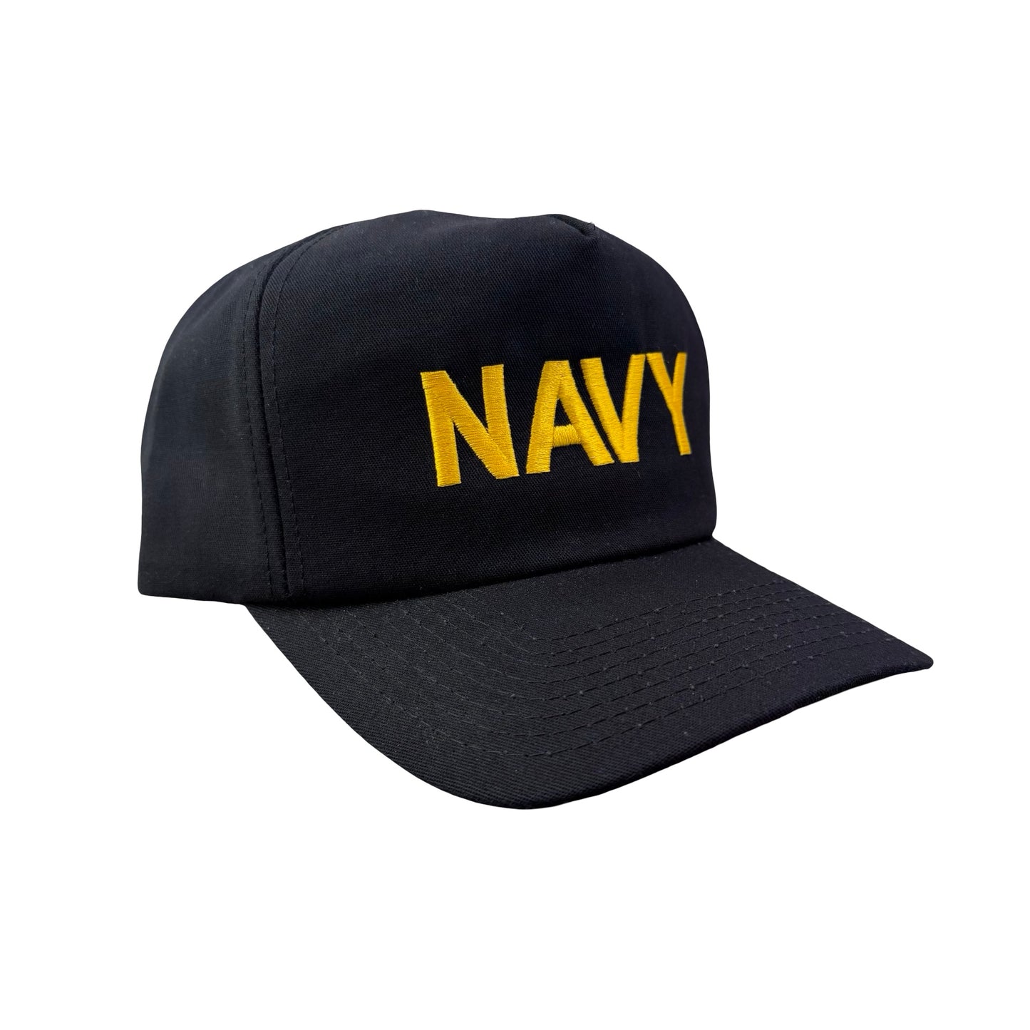 Vintage Navy Military Veteran Black Hat