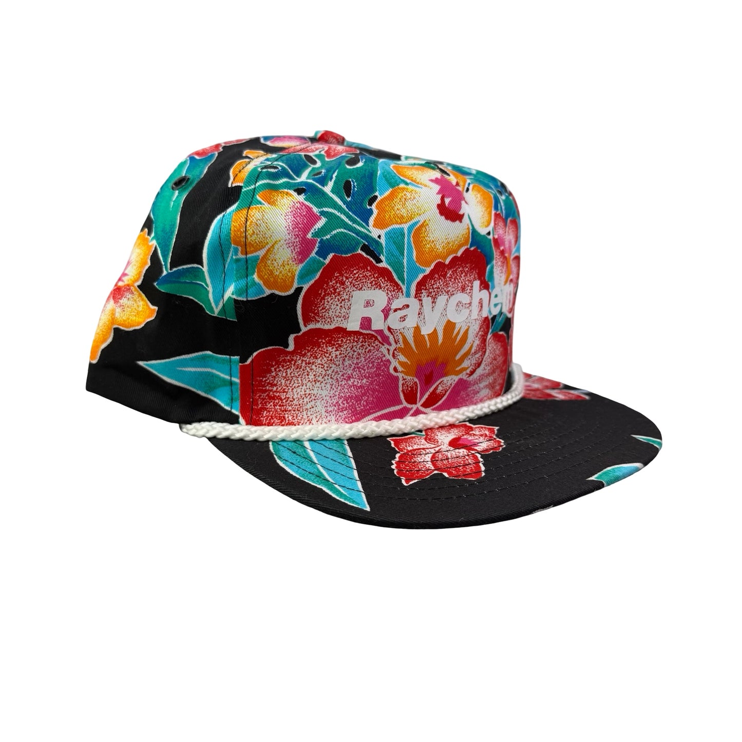 Vintage Raychem Floral Rope Cord Hat
