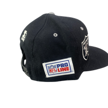 Load image into Gallery viewer, Vintage 90s LA Los Angeles Raiders x Starter Tri Power Spellout Snapback Wool Hat
