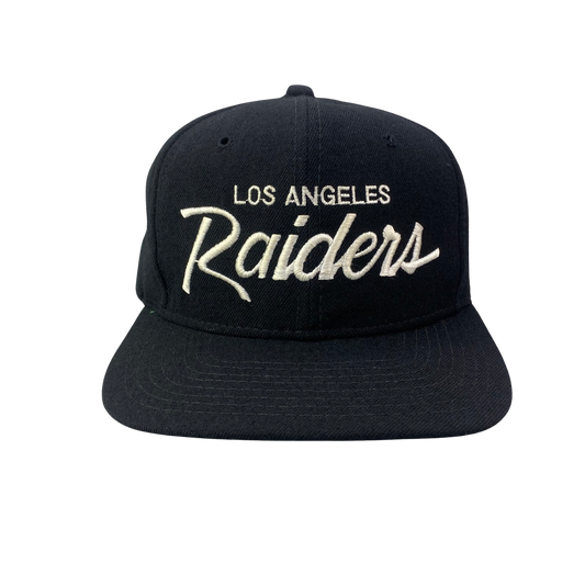 Vintage 90s Los Angeles (LA) Raiders Sports Specialties Script Wool Hat