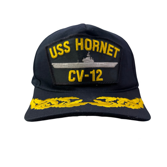 Vintage USS Hornet Navy Naval Military Veteran Trucker Hat