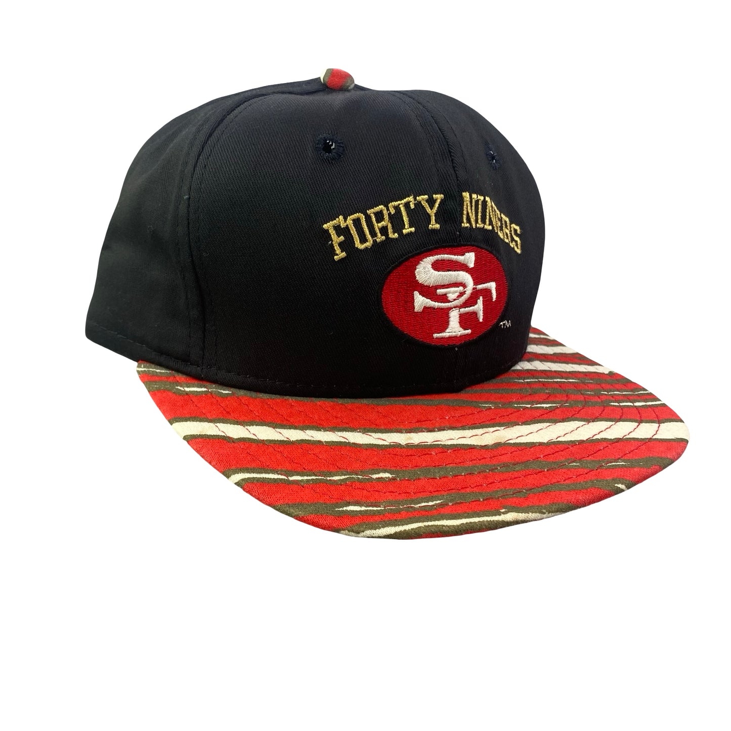 Vintage San Francisco 49ers Zubaz Zebra Stripes Hat
