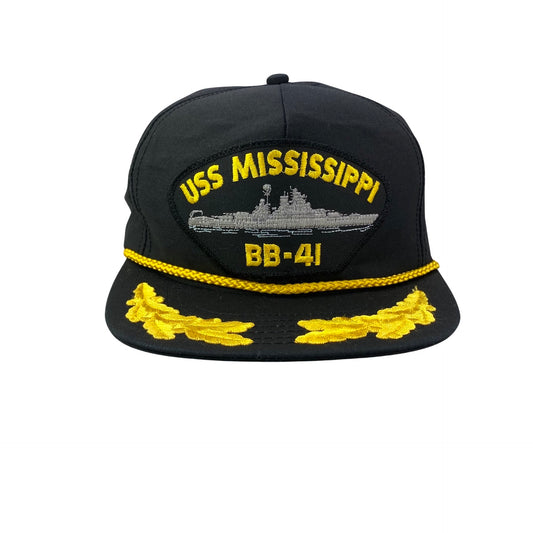 Vintage USS Mississippi BB-41 Naval Ship - Military Navy Hat