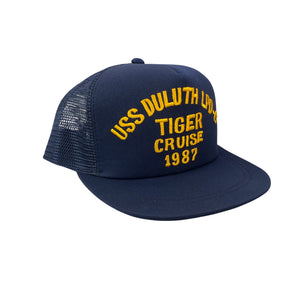 Vintage 80s USS Duluth LPD-6 Tiger Cruise 1987 - Navy Military Trucker Hat