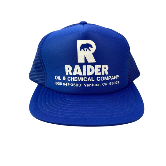 Vintage Agricultural AG Farm Trucker Hat - Raider Oil and Chemical Company Ventura, California