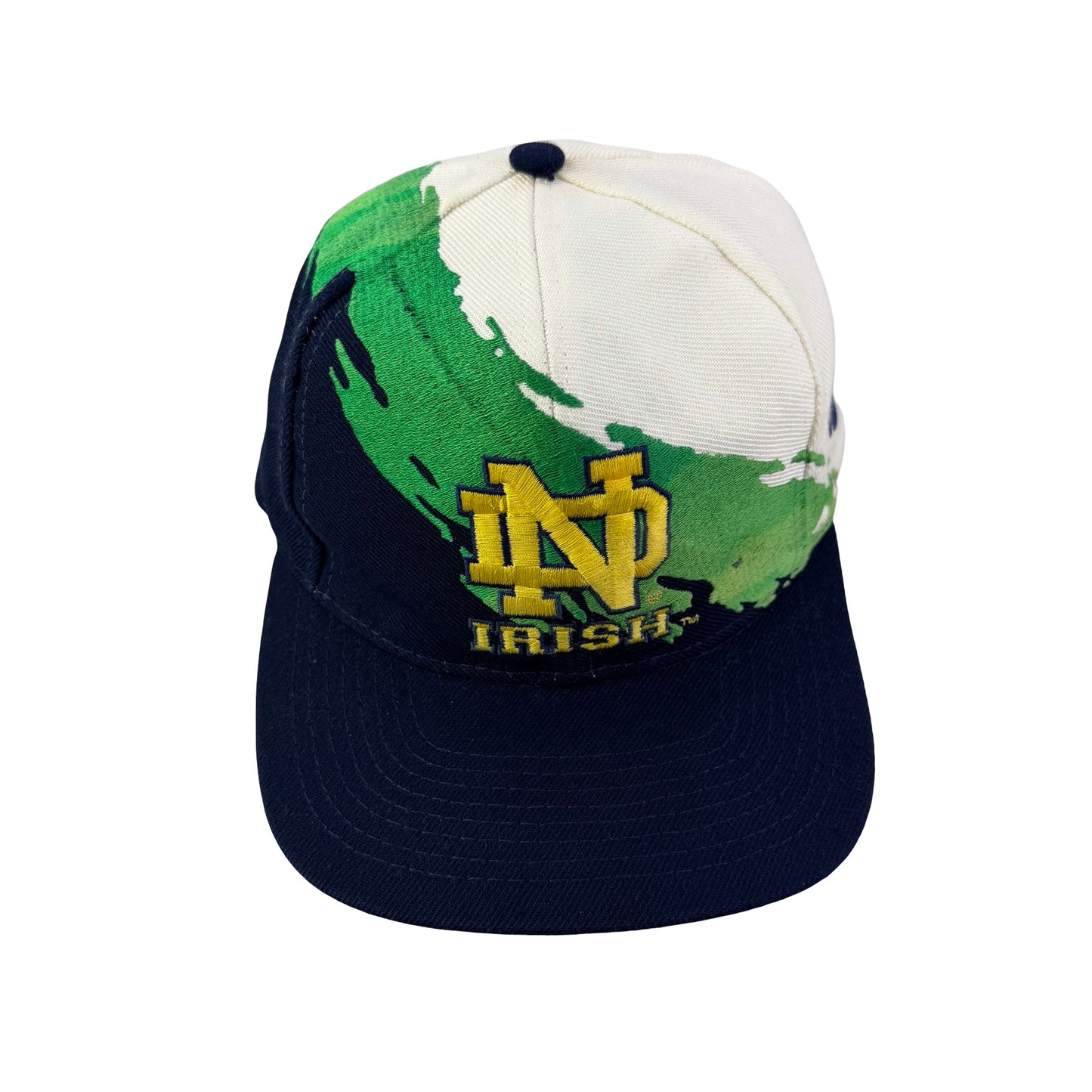 Vintage 90s Notre Dame Fighting Irish College x Logo Athletic Splash Hat