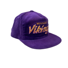 Load image into Gallery viewer, Vintage 90s Minnesota Vikings Sports Specialties Corduroy Hat
