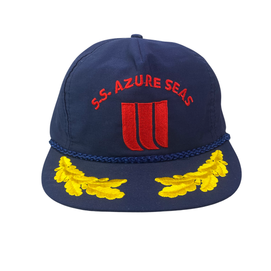 Vintage SS Azure Seas Military Navy Hat