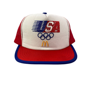 Vintage 80s 1984 Los Angeles USA Olympics x McDonald’s Promo Trucker Hat - H