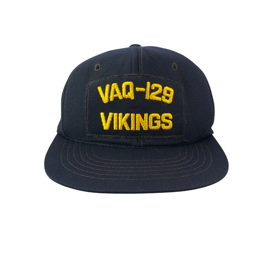 Vintage 80s 90s VAQ-129 Vikings / Electronic Attack Squadron 129 - Military Naval Navy Hat