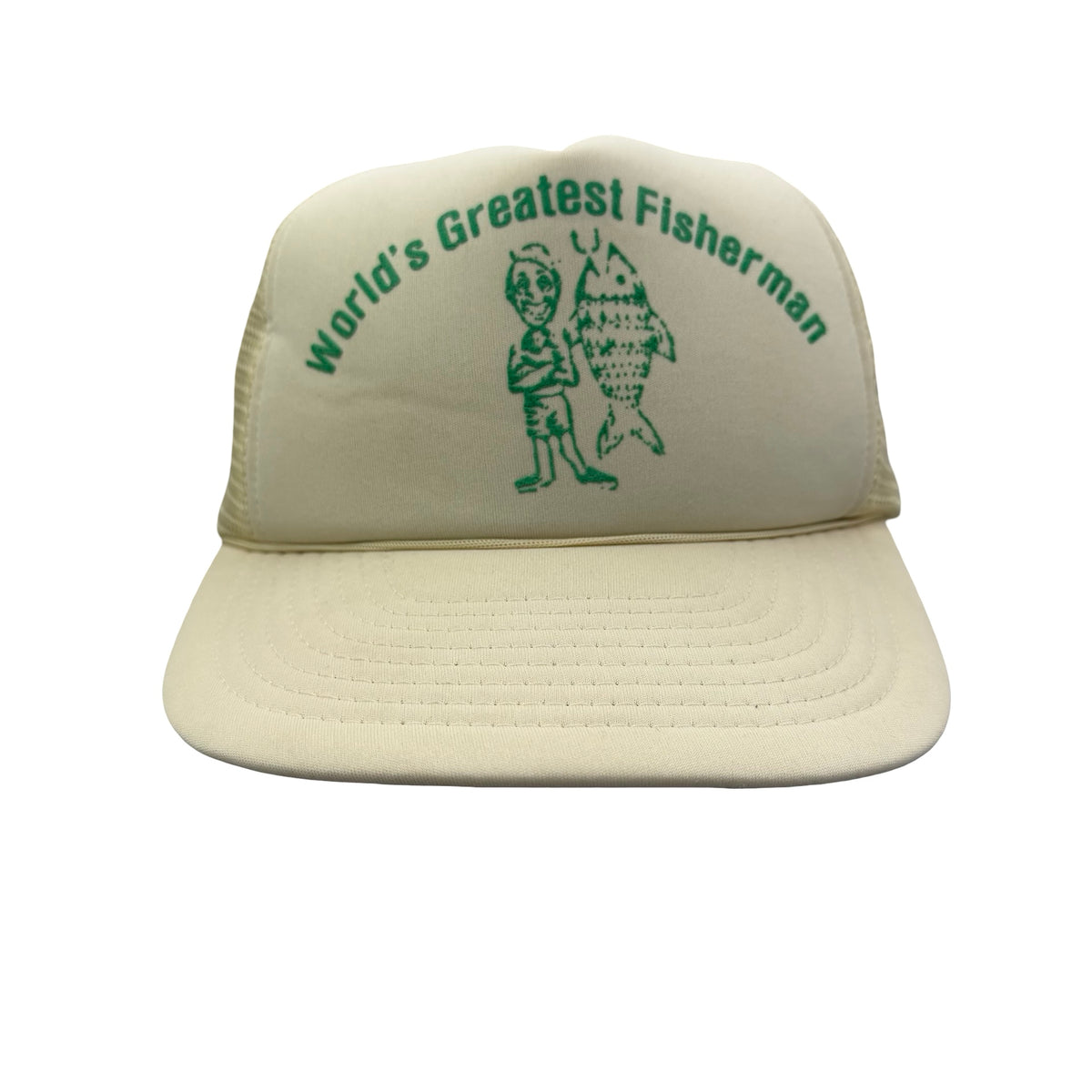 Vintage 90s World’s Greatest Fisherman Fishing Trucker Hat