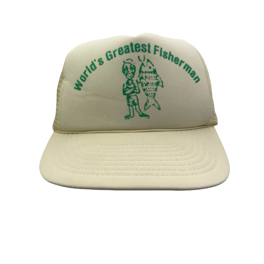Vintage 90s World’s Greatest Fisherman Fishing Trucker Hat