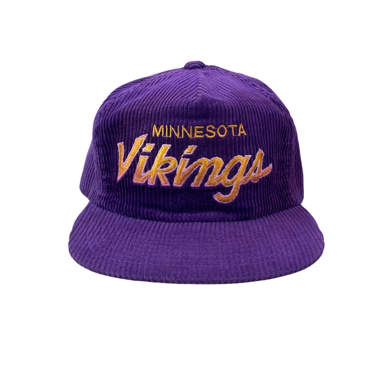 Vintage 90s Minnesota Vikings Sports Specialties Corduroy Hat