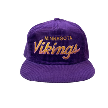 Load image into Gallery viewer, Vintage 90s Minnesota Vikings Sports Specialties Corduroy Hat
