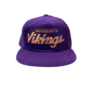 Vintage 90s Minnesota Vikings Sports Specialties Corduroy Hat