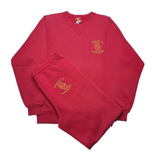 Vintage 2000s USC Trojans college sweater & sweatpants set SMALL