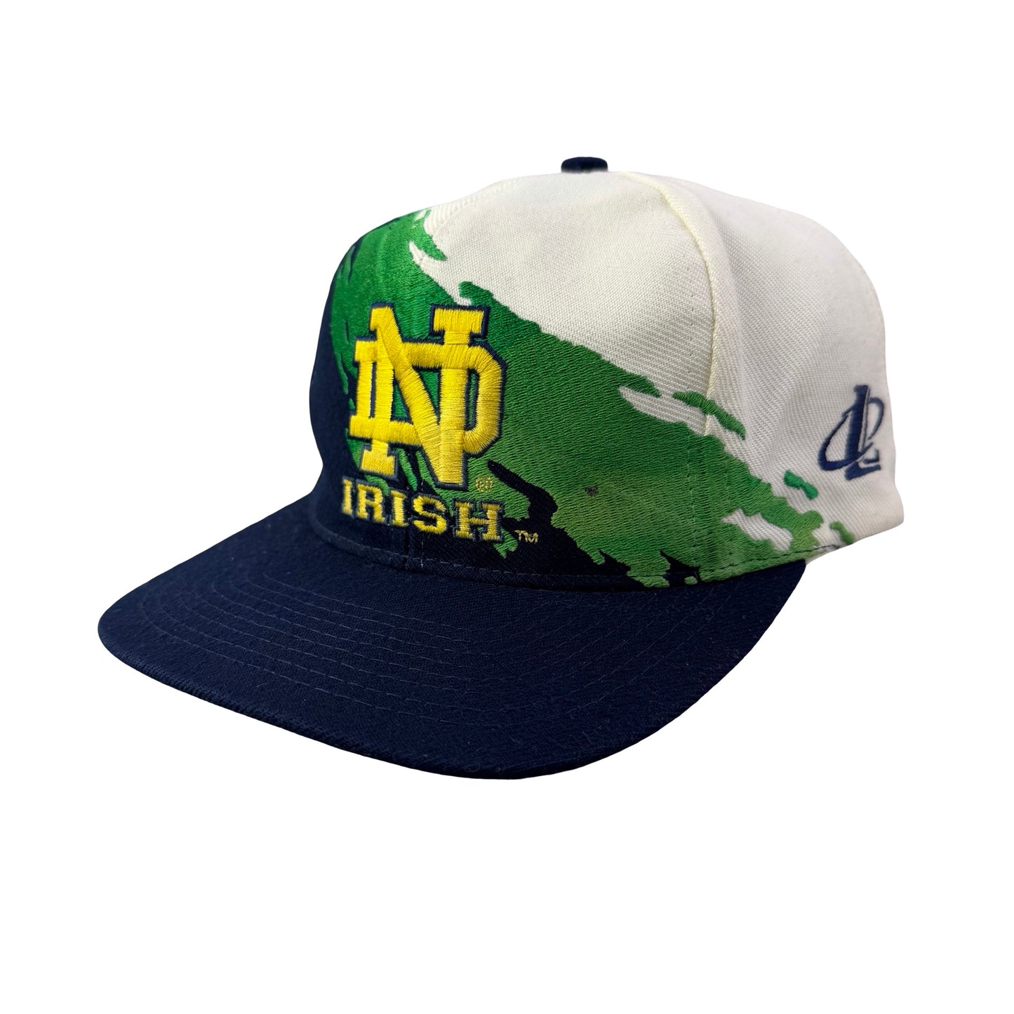 Vintage 90s Notre Dame Fighting Irish College x Logo Athletic Splash Hat