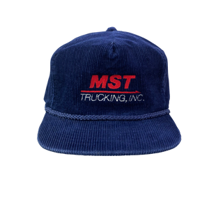 Vintage 80s 90s MST Trucking Company Corduroy Hat