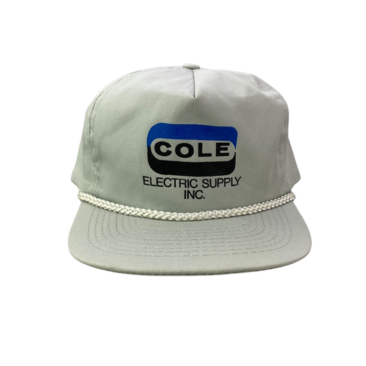 Vintage 90s Cord Rope Hat - Cole Electric Supply Inc