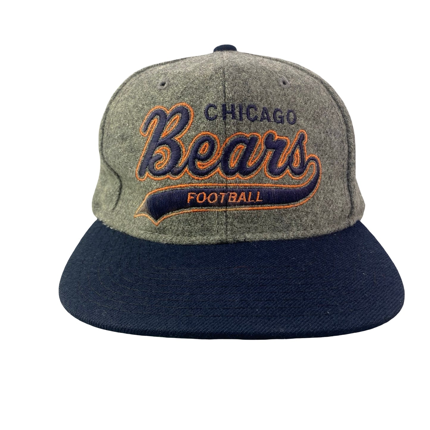 Vintage 90s Chicago Bears Sports Specialties Gray Wool Script Hat