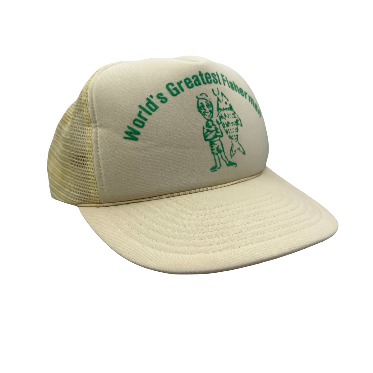 Vintage 90s World’s Greatest Fisherman Fishing Trucker Hat