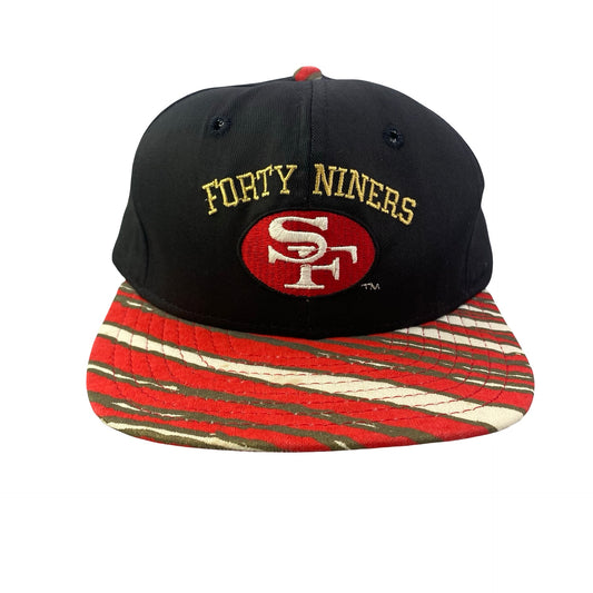 Vintage San Francisco 49ers Zubaz Zebra Stripes Hat