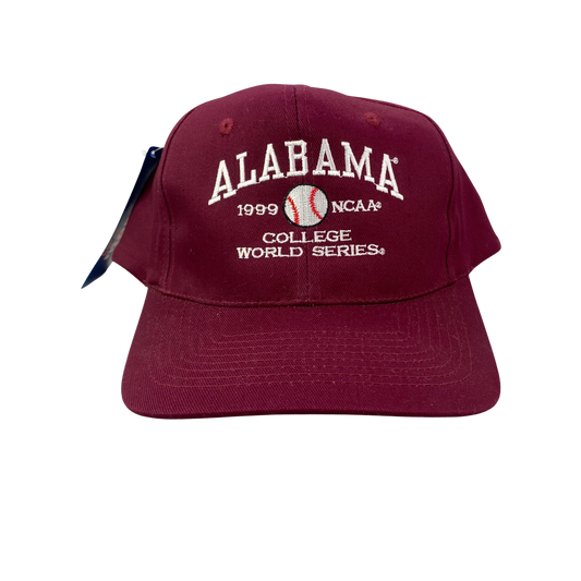 Vintage 90s Alabama Crimson Tide College - 1999 World Series Baseball Hat