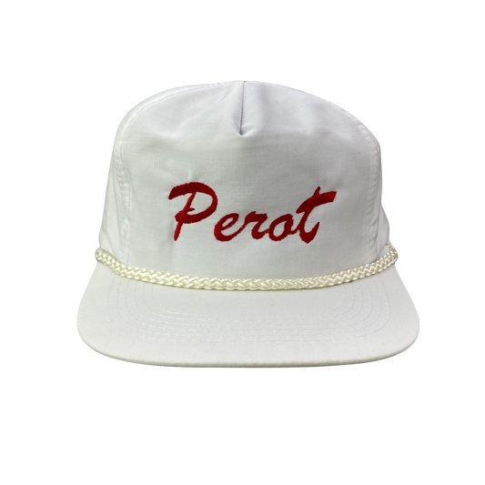 Vintage 90s Cord Rope Hat - Ross Perot Election Promo