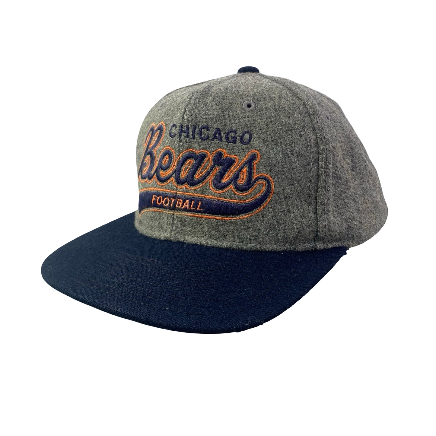 Vintage 90s Chicago Bears Sports Specialties Gray Wool Script Hat