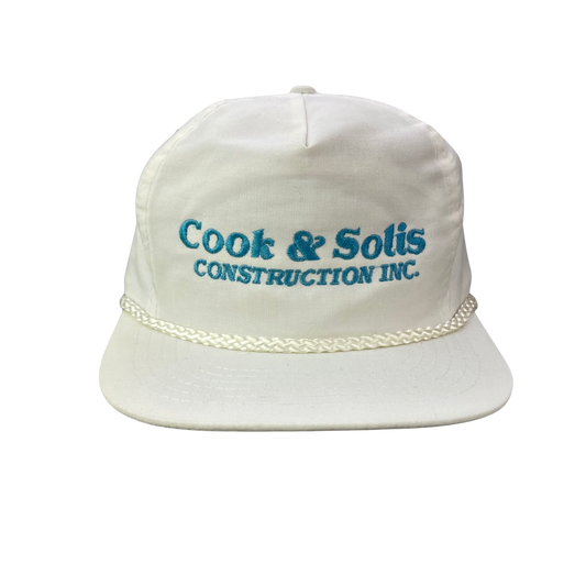 Vintage 90s Cord Rope Hat - Cook & Solis Construction Inc