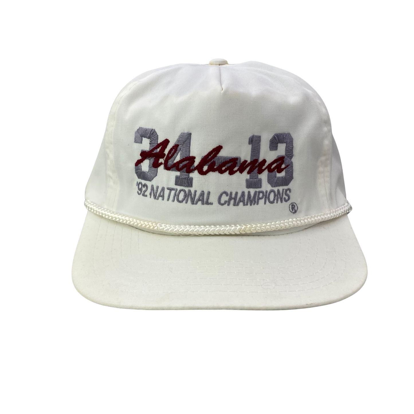 Vintage 90s Alabama Crimson Tide College - 1992 National Champions Cord Rope Hat