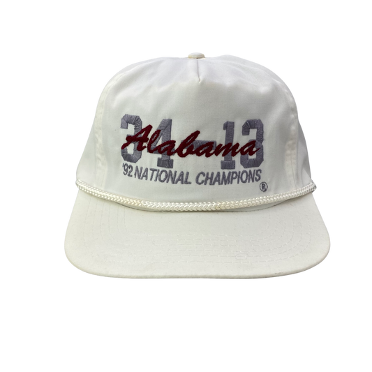 Vintage 90s Alabama Crimson Tide College - 1992 National Champions Cord Rope Hat