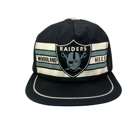 Vintage 80s Los Angeles (LA) Oakland Raiders - Woodland Hills Hat