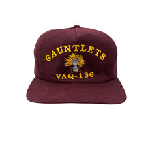 Load image into Gallery viewer, Vintage VAQ-136 Gauntlets / Electronic Attack Squadron 136 - Military Naval Navy Hat
